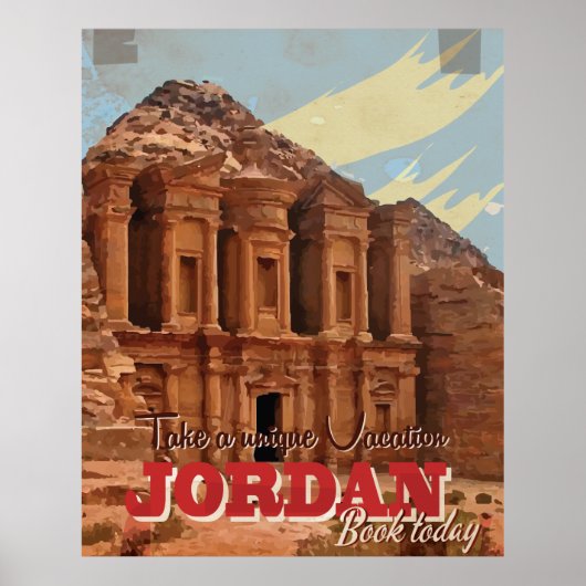 Jordan Vintage Travel Poster. Poster (Voorkant)
