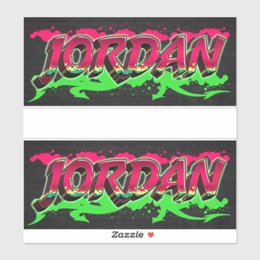 Jordan Vorname Name Graffiti Aufkleber Sticker (Vel)