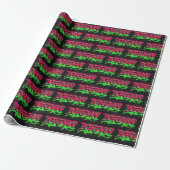 Jordan Vorname Name Graffiti red green Cadeaupapier (Uitgerold)