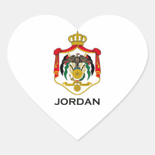 JORDANIË - embleem/vlag/wapen/symbool Hart Sticker