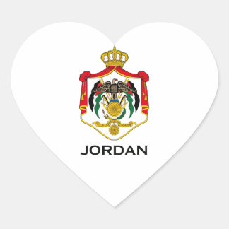 JORDANIË - embleem/vlag/wapen/symbool Hart Sticker