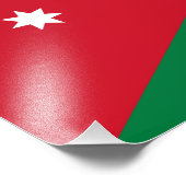 Jordanië - Jordaanse vlag Foto Afdruk (Hoek)
