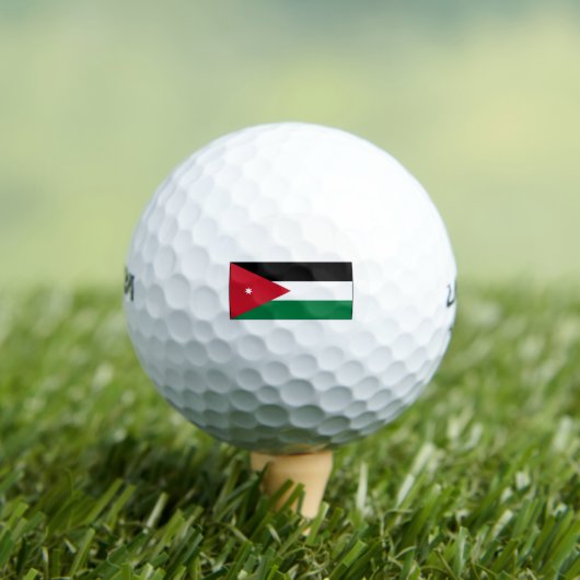 Jordanië - Nationale vlag - huidige situatie Golfballen (Insitu Shirt)