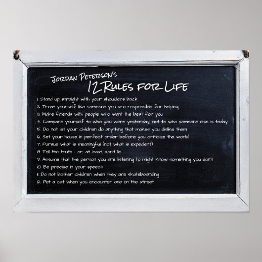Jordanië Peterson's 12 regels voor het leven Motiv Poster (Voorkant)