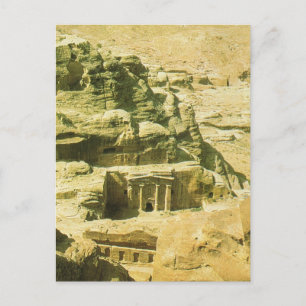 Jordanië, Petra, de Nabatean rock hewn tombs Briefkaart