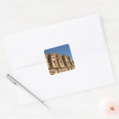 Jordanië, Petra, Het Klooster, Al Deir. 2 Vierkante Sticker (Envelop)