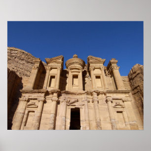 Jordanië, Petra, Het Klooster, Al Deir. Poster