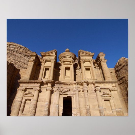 Jordanië, Petra, Het Klooster, Al Deir. Poster (Voorkant)
