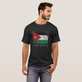 Jordanië T shirt Jordaanse Retro Flag (Voorkant volledig)