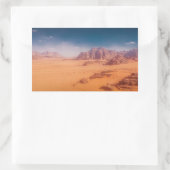 Jordanië, woestijn van Wadi Rum Rechthoekige Sticker (Tas)