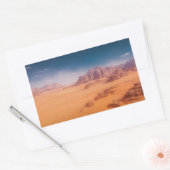 Jordanië, woestijn van Wadi Rum Rechthoekige Sticker (Envelop)