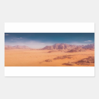 Jordanië, woestijn van Wadi Rum Rechthoekige Sticker