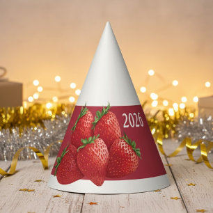 Jordbeien Oud en Nieuw Feest Feesthoedjes