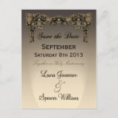 Jordey Sepia Huwelijksherinnering Briefkaart (Voorkant)