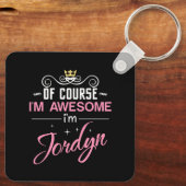 Jordyn Natuurlijk ben ik Geweldige naam Sleutelhanger (Achterkant)