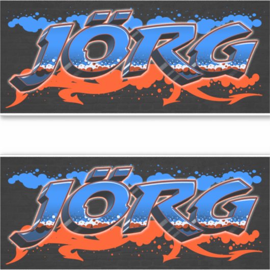 Jörg Vorname Name Graffiti Aufkleber Sticker (Voorkant)