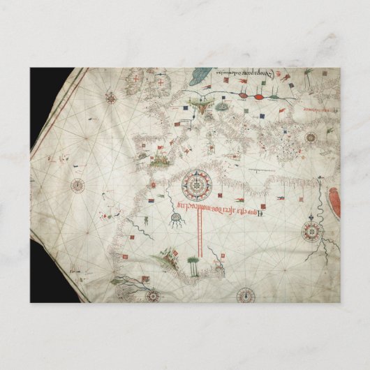 Jorge Aguiar Map - 1492 Briefkaart (Voorkant)