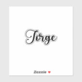 Jorge Naam - Handgeschreven kalligrafie Sticker (Vel)