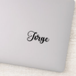 Jorge Naam - Handgeschreven kalligrafie Sticker