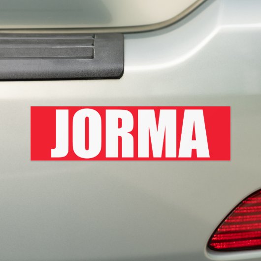 Jorma Bumpersticker (Op auto)