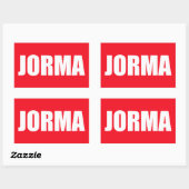 Jorma Rechthoekige Sticker (Vel)