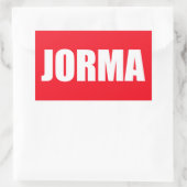 Jorma Rechthoekige Sticker (Tas)