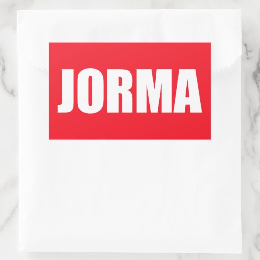 Jorma Rechthoekige Sticker (Tas)