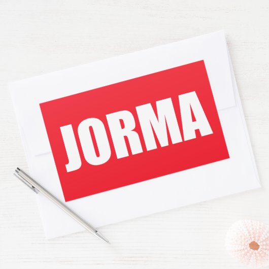 Jorma Rechthoekige Sticker (Envelop)