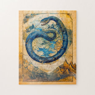 Jörmungandr de Midgardslang op Wereldkaart Legpuzzel