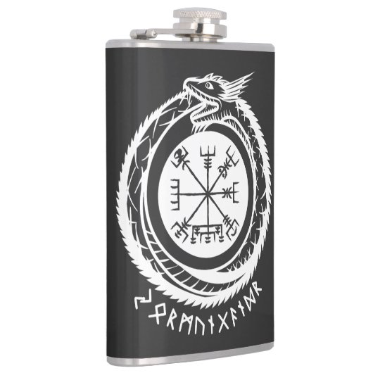 Jormungandr - Noordse rune Heupfles (Rechts)