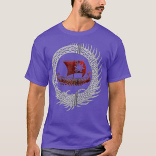 Jormungandr Vikings Dragon Ship Viking Myths Gift T-shirt