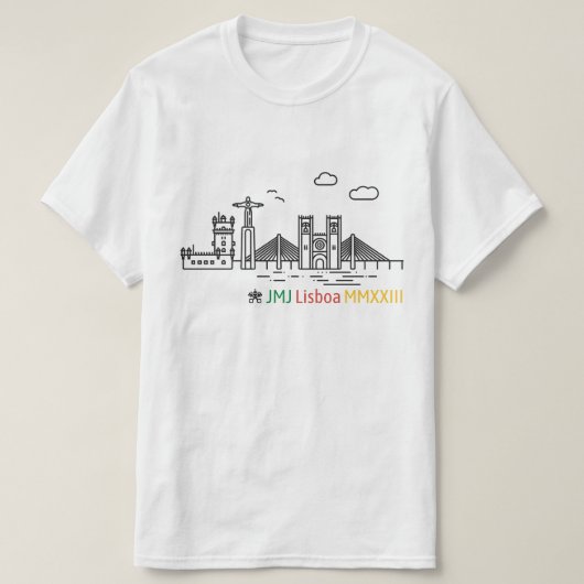 Jornada Mundial da Juventude Lisboa 2023 T-shirt (Design voorkant)