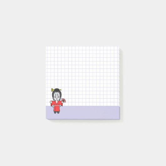 Jorogumo- Japanese Spider Yokai Purple Grid Post-it® Notes (Voorkant)
