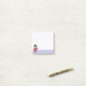 Jorogumo- Japanse Spintern Yokai Paarse Raster Post-it® Notes (Op bureau)