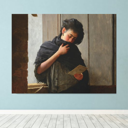 José Almeida Jr - Saudade (Longing) (1899) Canvas Afdruk (Insitu (Houten vloer))