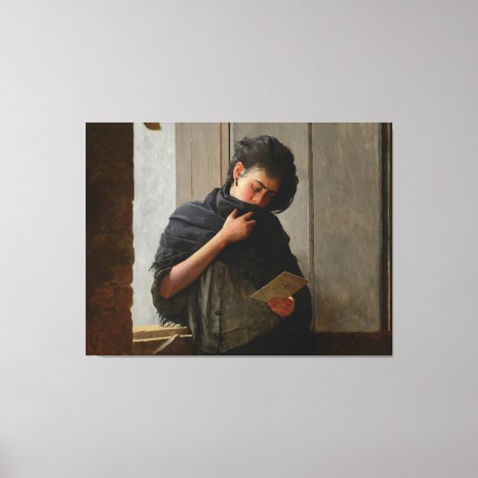 José Almeida Jr - Saudade (Longing) (1899) Canvas Afdruk (Voorkant)