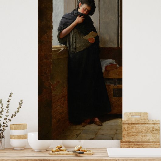 José Almeida Jr - Saudade (Longing) (1899) Poster (Keuken)