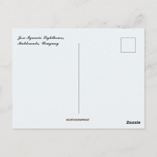 Jose Ignacio Vuurtoren in Maldonado Uruguay Briefkaart (Achterkant)