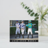 Jose, Irad en Manny Franco Briefkaart (Staand voorkant)