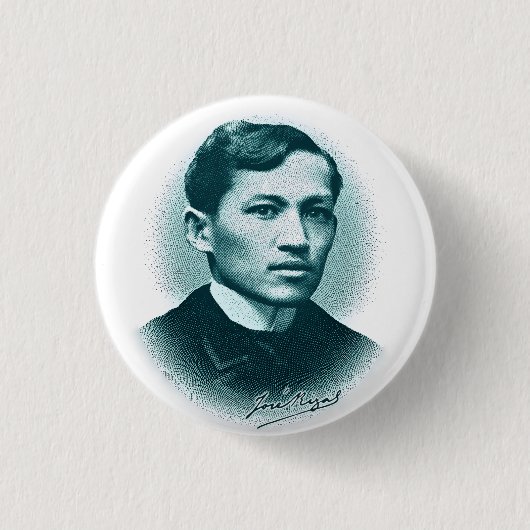 Jose Rizal (Groene Afdruk) Ronde Button 3,2 Cm (Voorkant)