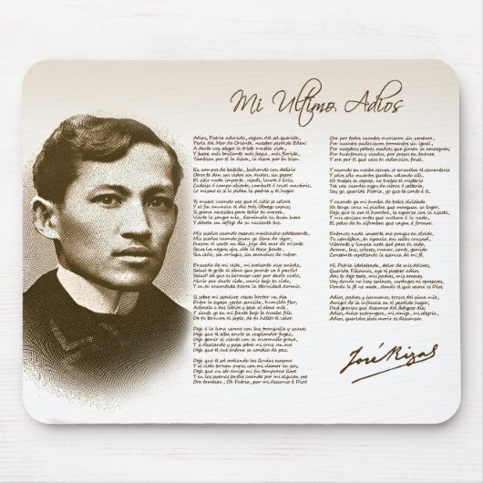 Jose Rizal Mi Ultimo Adios Muismat (Voorkant)