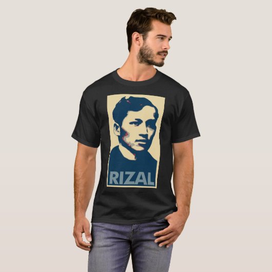 Jose Rizal Poster Political Parody T-shirt (Voorkant volledig)