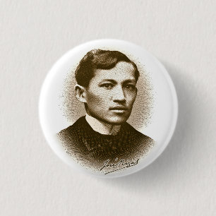 Jose Rizal (Sepia Print) Ronde Button 3,2 Cm