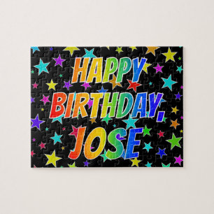 "JOSE" Voornaam, geun "HAPPY BIRTHDAY" Legpuzzel