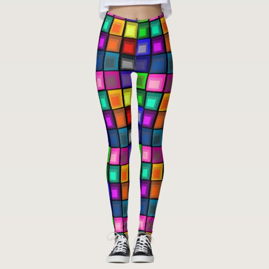 Josef Albers Colour Block Leggings (Voorkant)