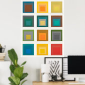 Josef Albers kunstschilderij Poster (Thuiskantoor)