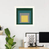 Josef Albers schilderij Poster (Thuiskantoor)