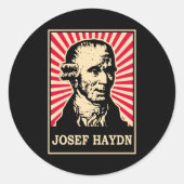 Josef Haydn Ronde Sticker (Voorkant)