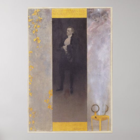 Josef Lewinsky als Carlos - Gustav Klimt (1895) Poster (Voorkant)