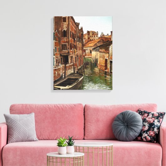 Josef Theodor Hansen Ponte Della Tana Venice Canvas Afdruk (Insitu (Woonkamer))